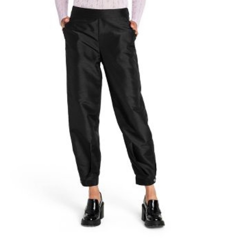 Kika Vargas x - Women's Scallop Edge Pocket Tapered Pants - Black.NWOT.  Size M